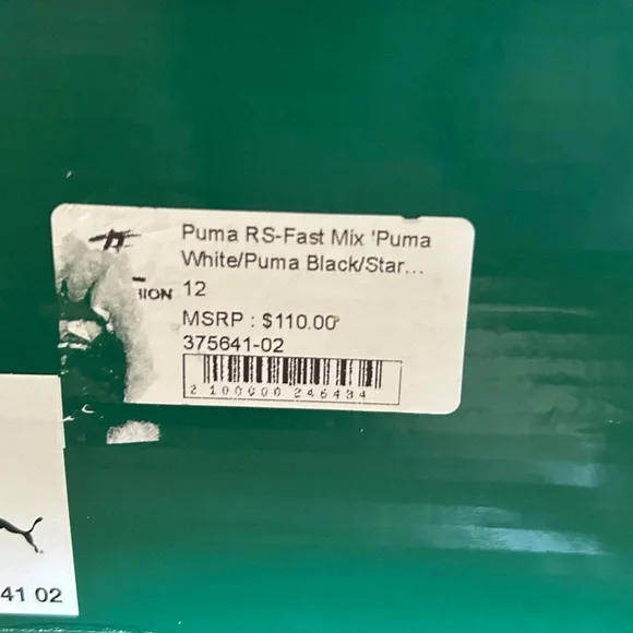NWT Men's Puma RS “Fast Mix” Trainer Sneakers - Size 12 - Picture 9 of 12